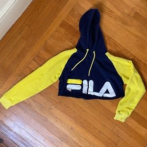 Fila x SoulCycle crop top hoodie